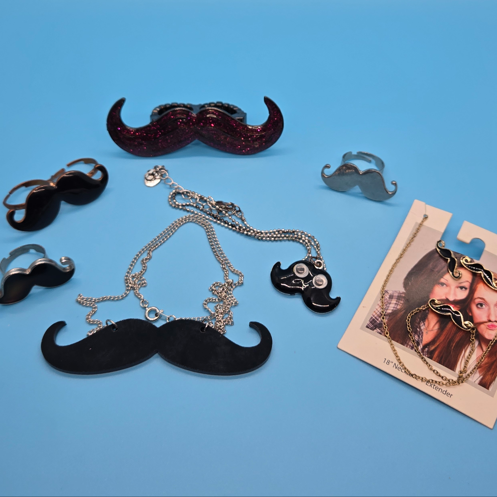 "Ultimate Mustache Ride" Themed Accessories Pouch