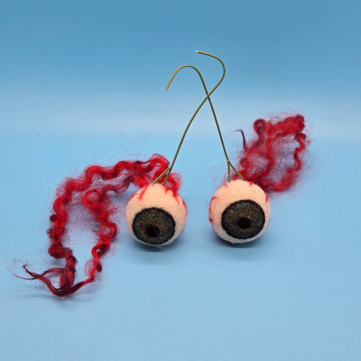 Hand-Felted Semi-Realistic Eyeball Holiday Ornament