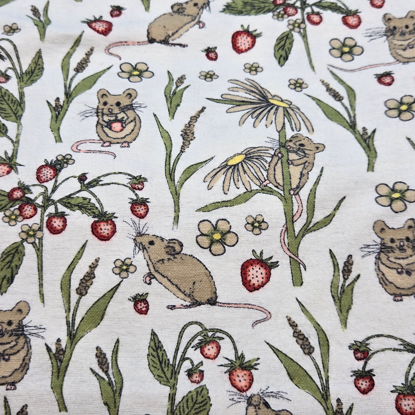 Field Mouse Frolick - Flannel Pillowcase