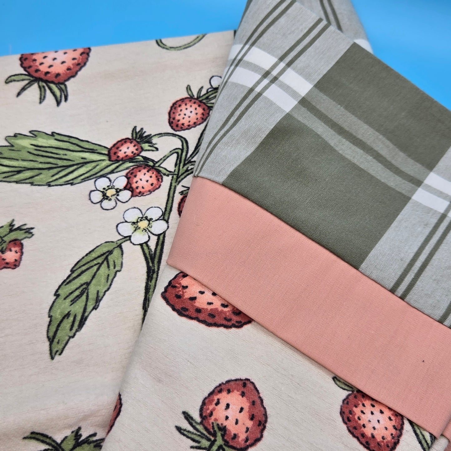 Snuggly Strawberries - Flannel Pillowcase