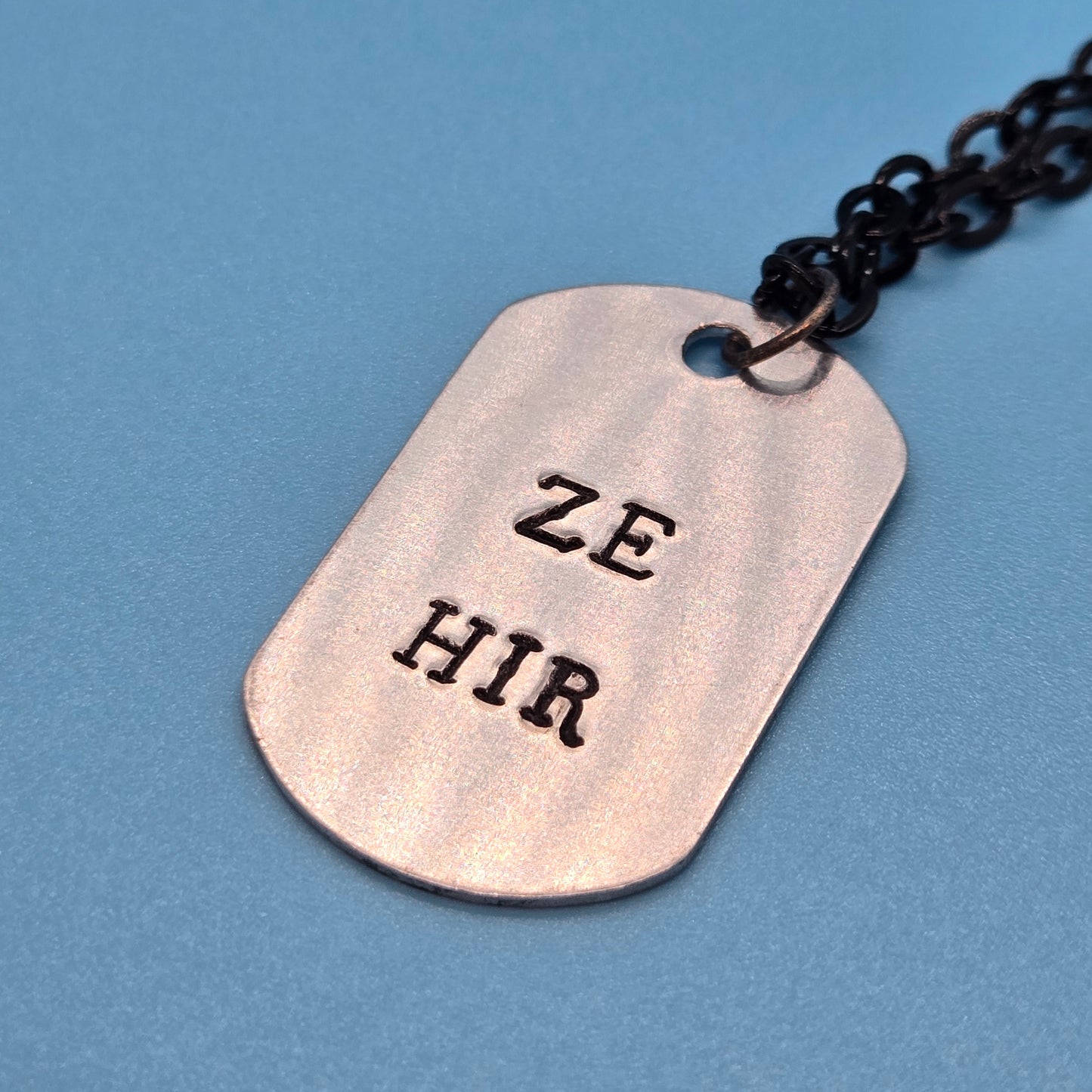 CLEARANCE Pronoun Dogtag Necklace