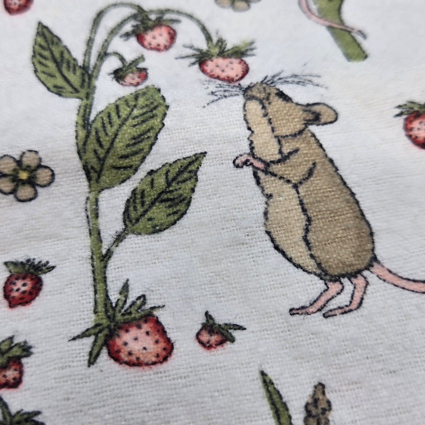 Field Mouse Frolick - Flannel Pillowcase