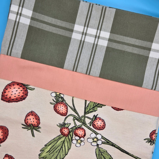 Snuggly Strawberries - Flannel Pillowcase