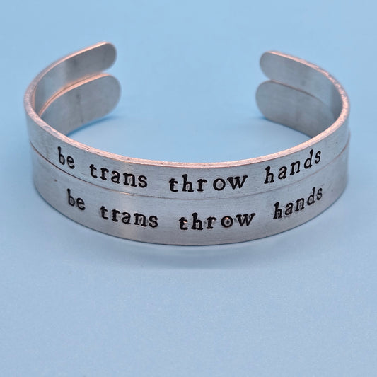 Be Trans Throw Hands Metal Bracelet