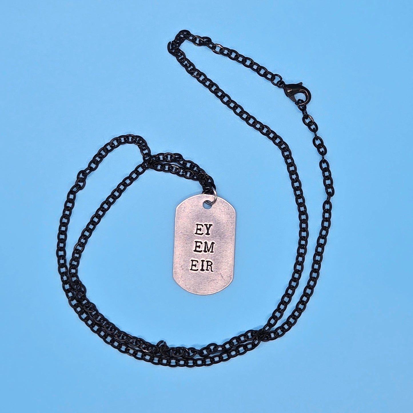 CLEARANCE Pronoun Dogtag Necklace