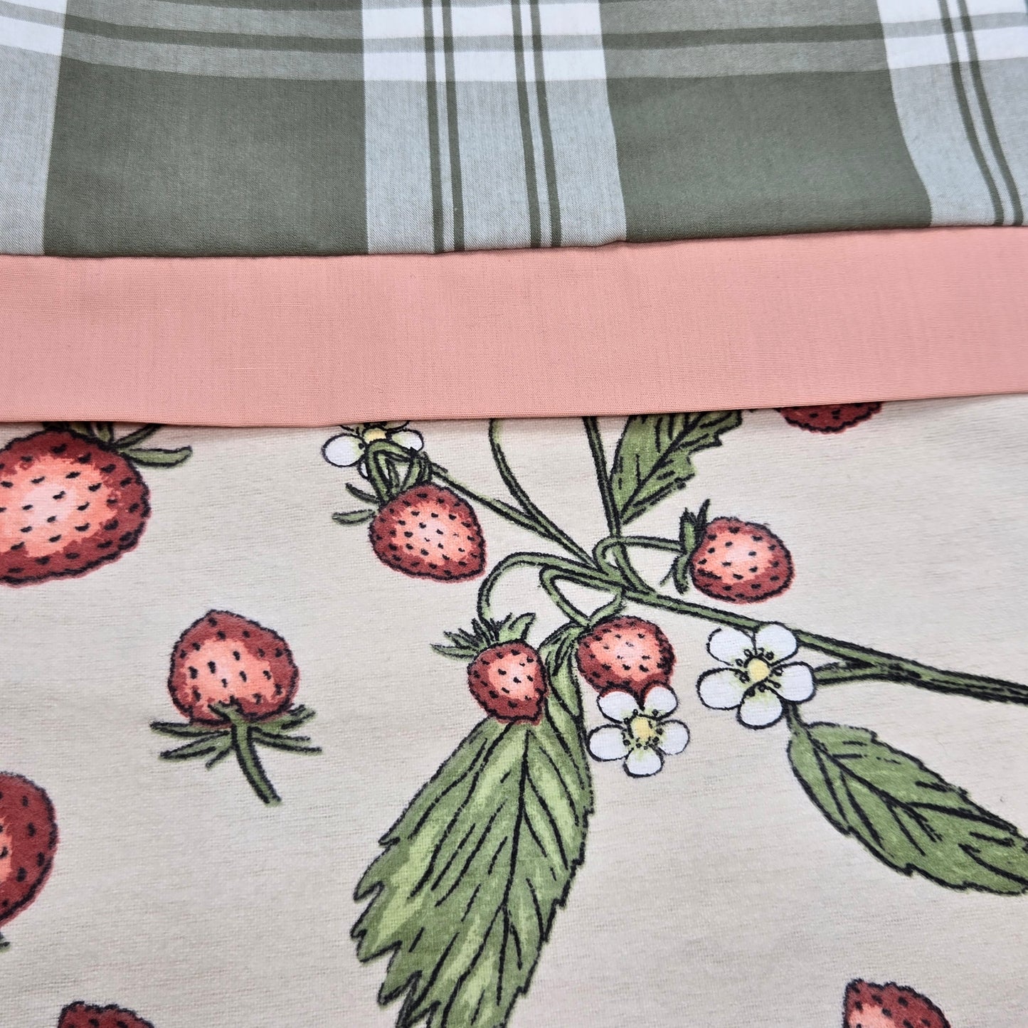 Snuggly Strawberries - Flannel Pillowcase