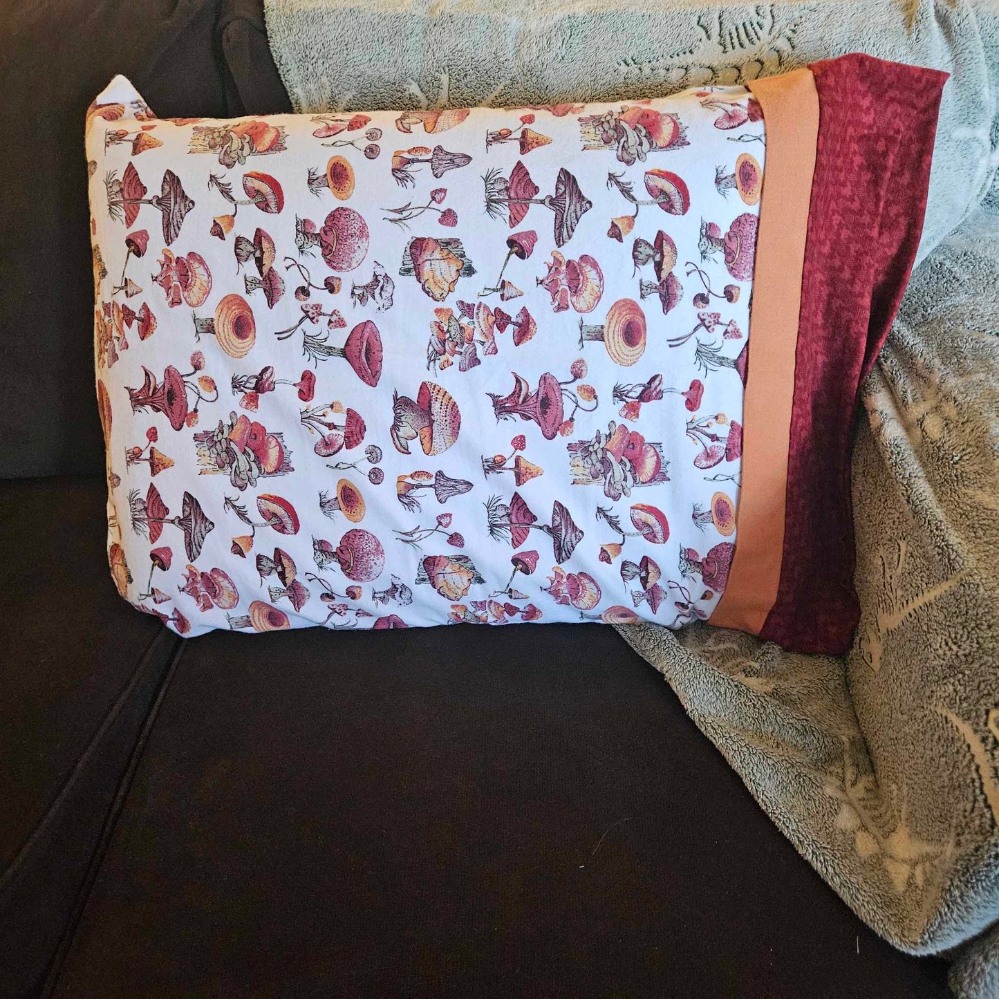 Mushroom Majesty - Flannel Pillowcase