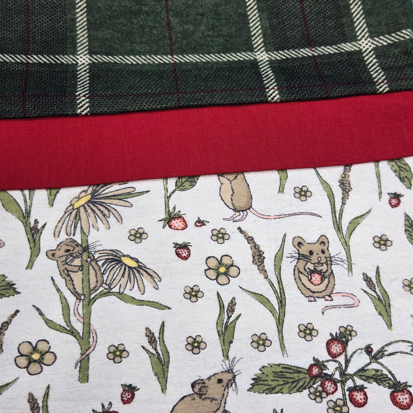 Field Mouse Frolick - Flannel Pillowcase