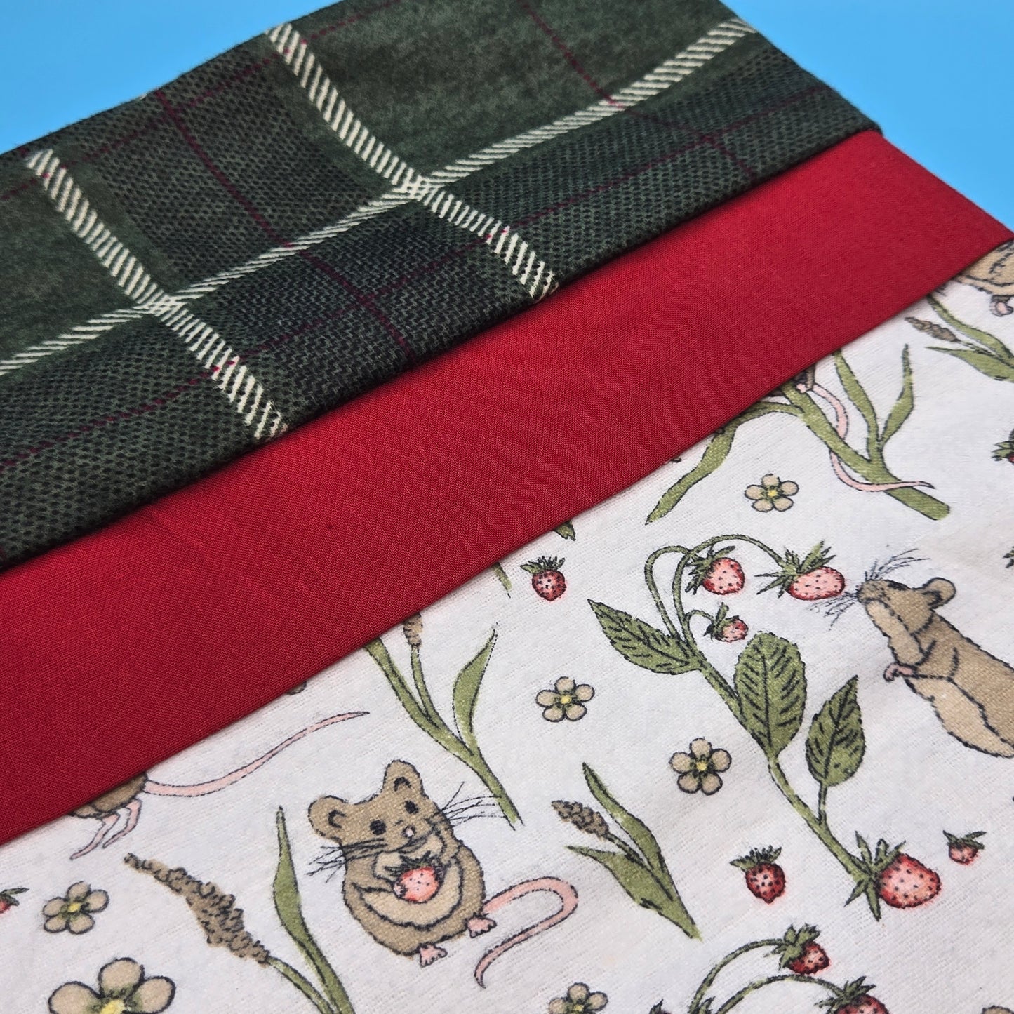 Field Mouse Frolick - Flannel Pillowcase